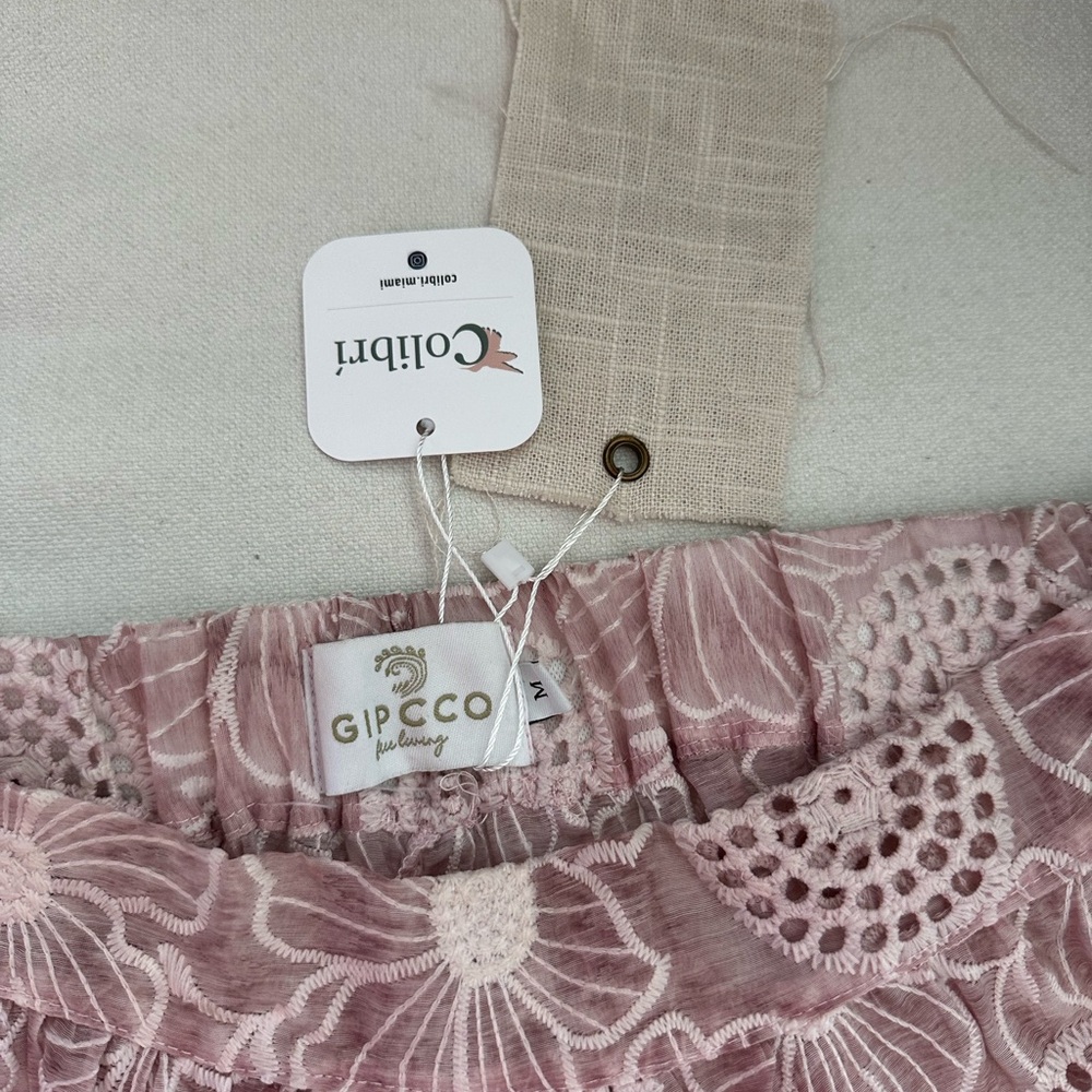 Pink Embroidered Flared Pants - Picture 3 of 4